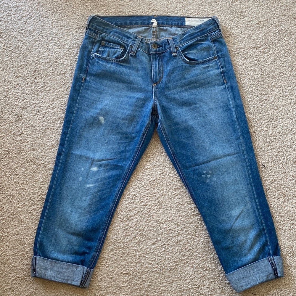 RAG & BONE Cropped Barnsley Boyfriend Jean Size 26 Rag and Bone